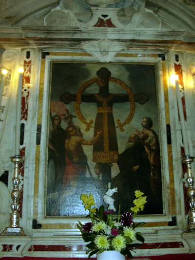 L'altare del Volto Santo nella chiesa di Pieve San Lorenzo
